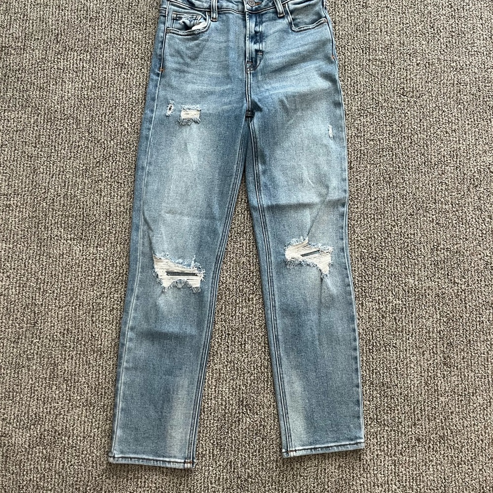 Classic Blue Distressed Women's Jeans